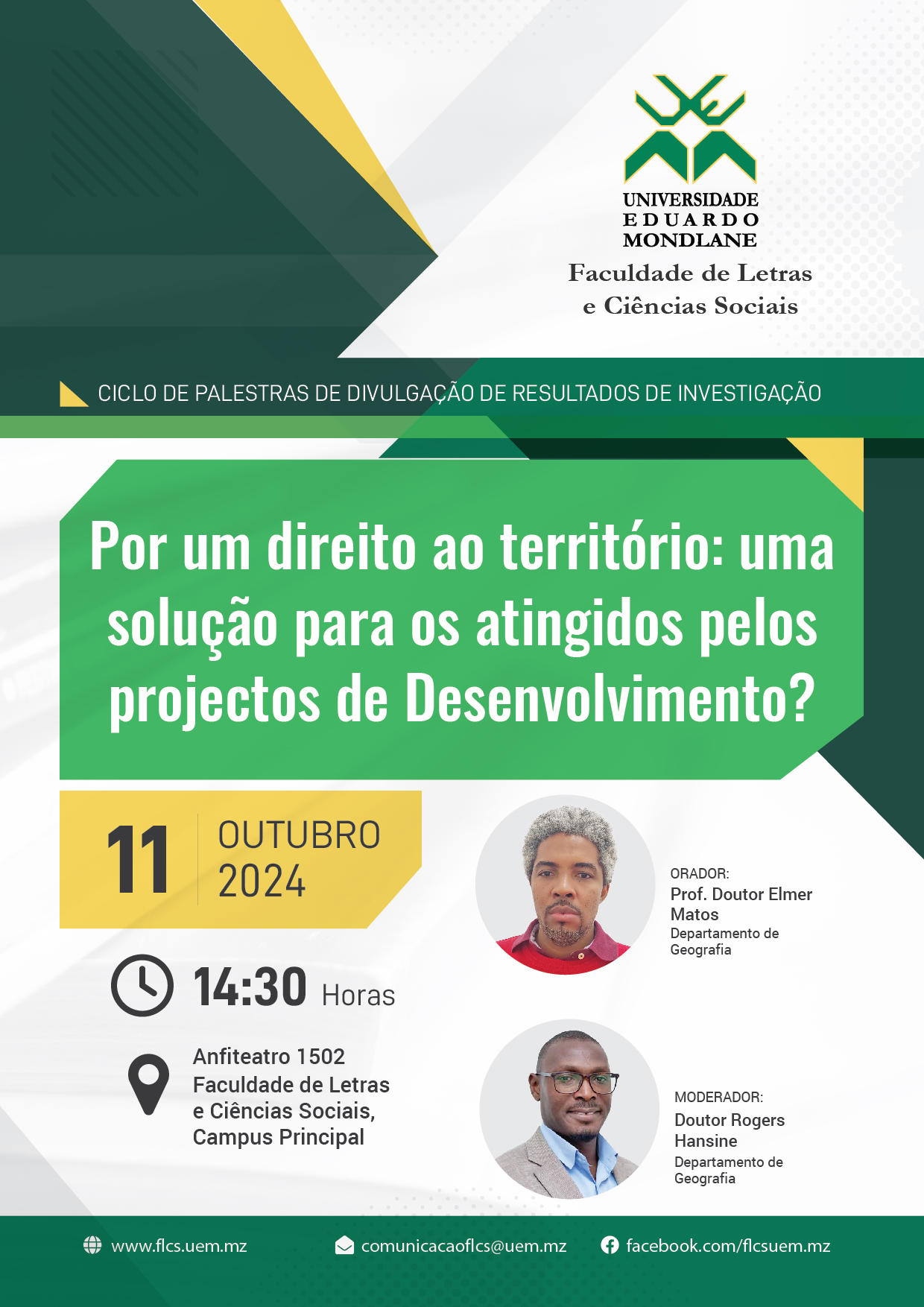 Ciclo de Palestras de Divulgação dos Resultados de Investigação 